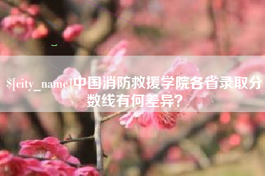 宣汉中国消防救援学院各省录取分数线有何差异？