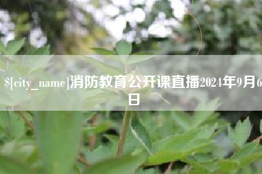宣汉消防教育公开课直播2024年9月6日