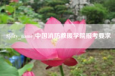 宣汉中国消防救援学院报考要求