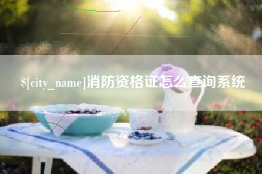 宣汉消防资格证怎么查询系统