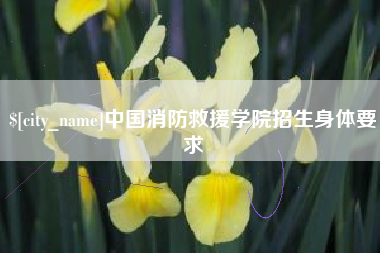 宣汉中国消防救援学院招生身体要求