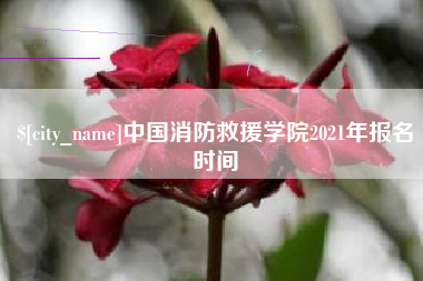 宣汉中国消防救援学院2021年报名时间