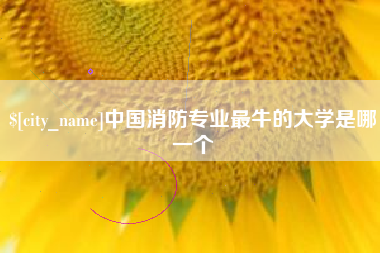 宣汉中国消防专业最牛的大学是哪一个