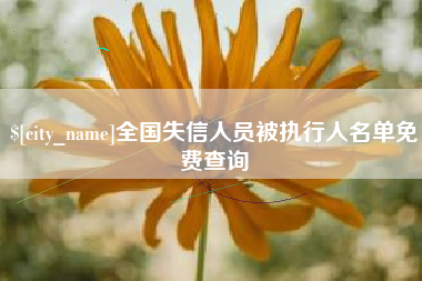 宣汉全国失信人员被执行人名单免费查询