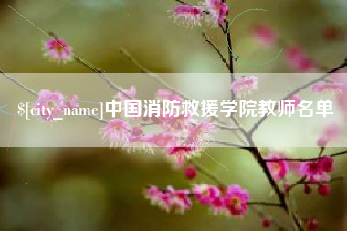宣汉中国消防救援学院教师名单