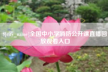 宣汉全国中小学消防公开课直播回放观看入口