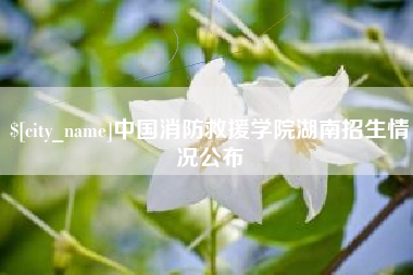 宣汉中国消防救援学院湖南招生情况公布
