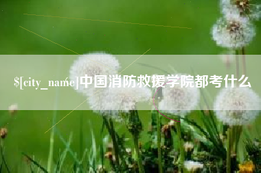 宣汉中国消防救援学院都考什么