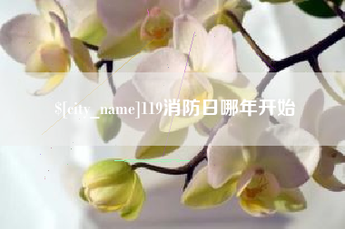 宣汉119消防日哪年开始