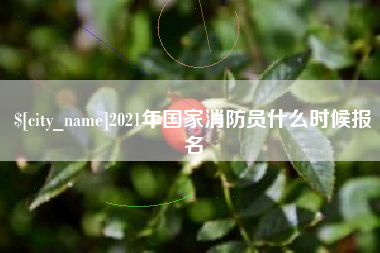 宣汉2021年国家消防员什么时候报名