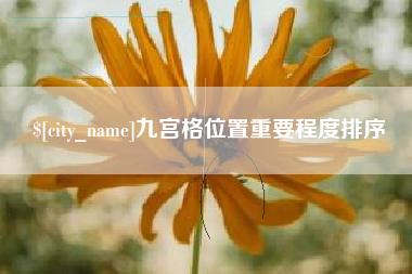 宣汉九宫格位置重要程度排序
