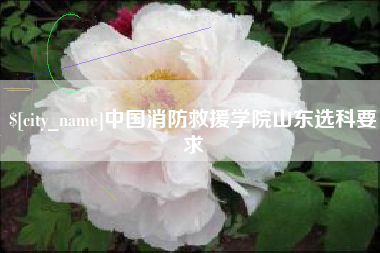 宣汉中国消防救援学院山东选科要求