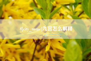 宣汉九宫怎么解释