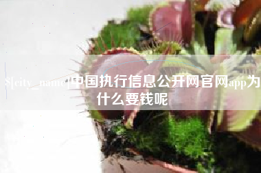 宣汉中国执行信息公开网官网app为什么要钱呢