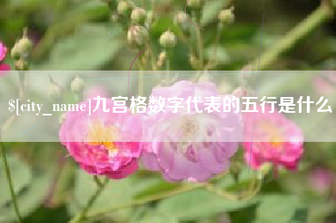 宣汉九宫格数字代表的五行是什么